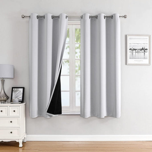 100% Blackout Curtains for Bedroom - Total Blackout Thermal Insulated
