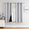 Greyish White Blackout Curtains 42 x 45 in - 2 Panels, Full Room