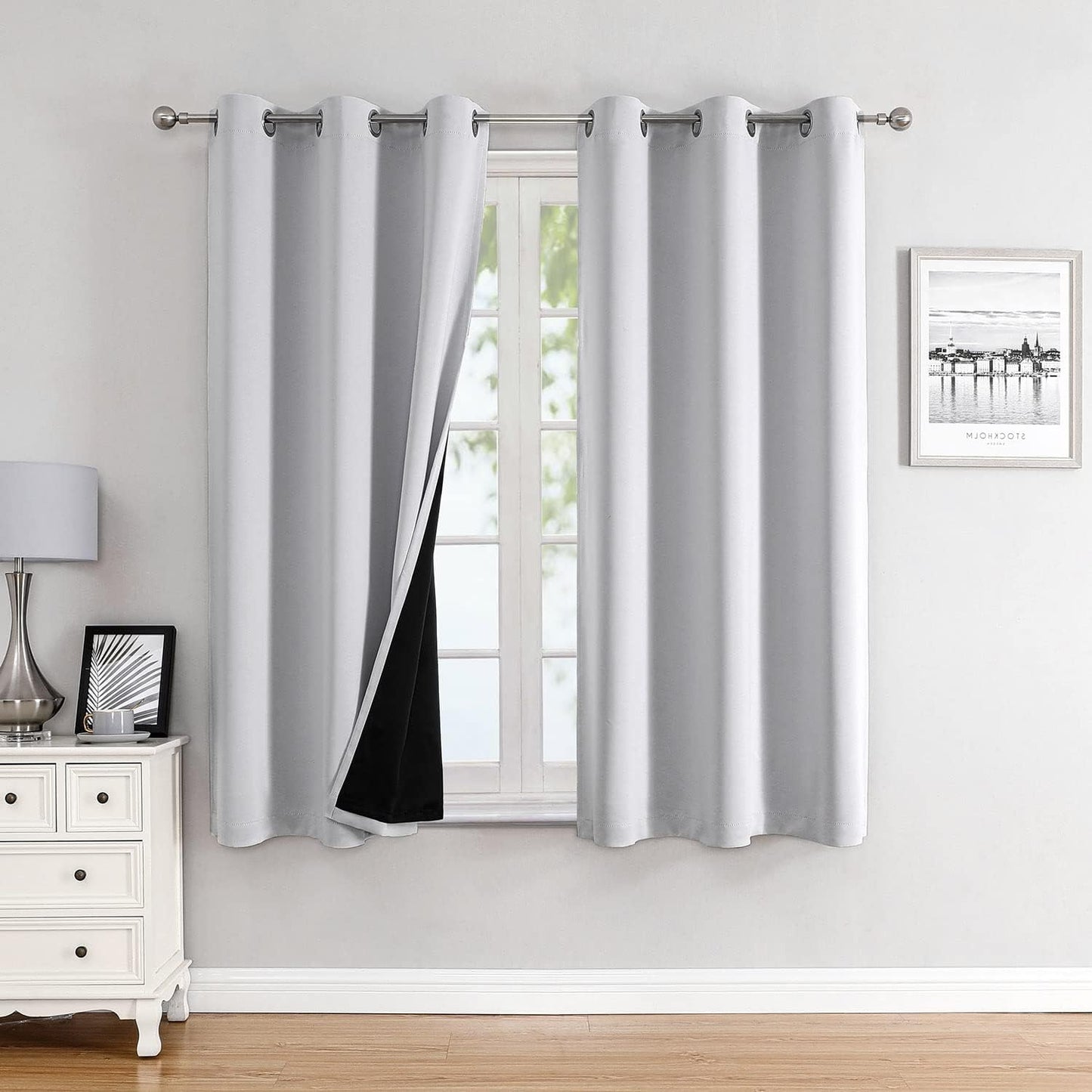 ChrisDowa 100% Blackout Curtains for Bedroom Total Blackout