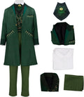Men's Wizard Ruler Costume Green Coat Set - Full Halloween Suit