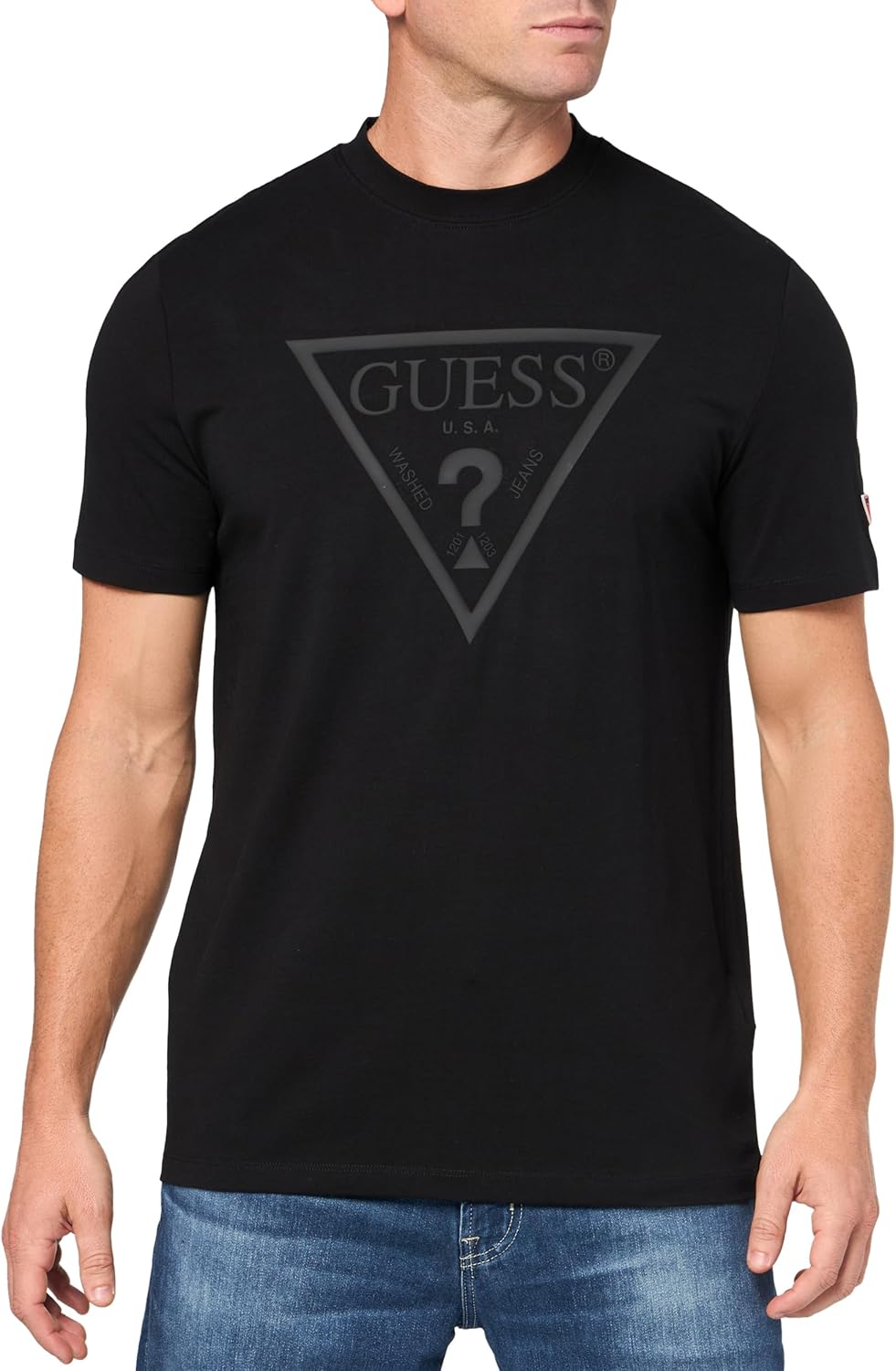 GUESS Men's Eco Tonal Logo Short Sleeve T-Shirt Review