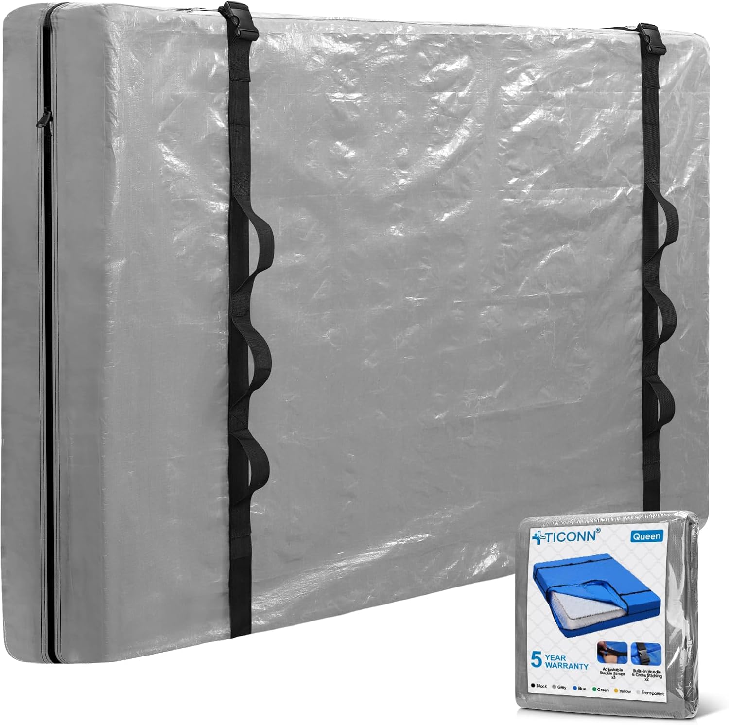 TICONN Heavy Duty Queen Mattress Bags for Moving and Storage
