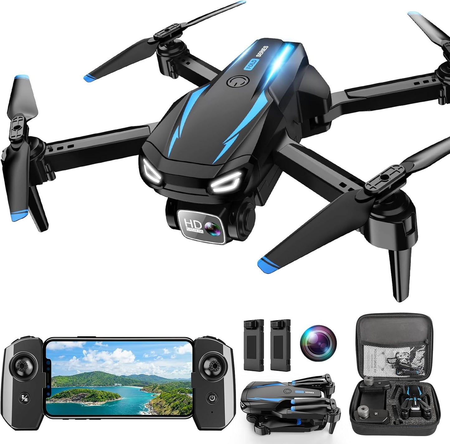 Capture Moments in HD with Foldable Drone - Dazlen
