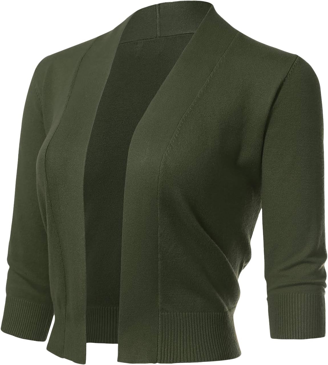Allsense Women's 3/4 Sleeve Cropped Bolero Shrug Cardigan Review