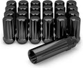 White Knight M14x1.50 Black Chrome Duplex 7 Spline Lug Nuts - Durable