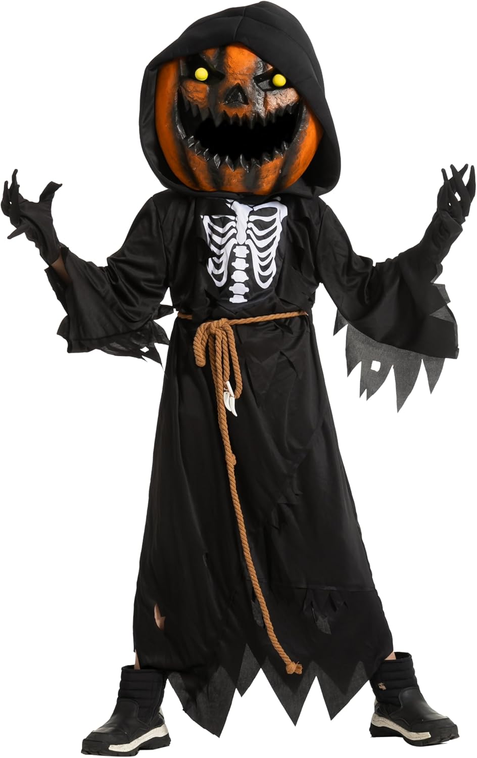 Scarecrow Pumpkin Reaper Costume for Kids Halloween Fun
