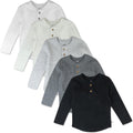 Organic Waffle Henley Shirts for Baby Boys