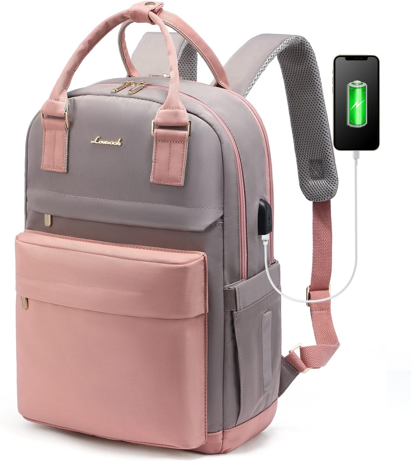 LOVEVOOK Laptop Backpack for Women with USB Port and Style