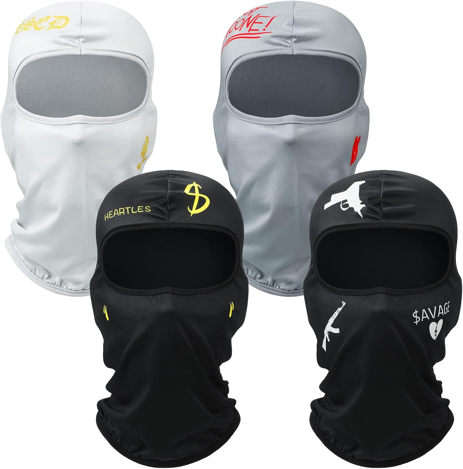 Wesiti 4 Pcs Stylish Face Cover Pack