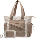 LOVEVOOK Tote Bag for Women, Quilted Puffer Work Tote - 2pcs