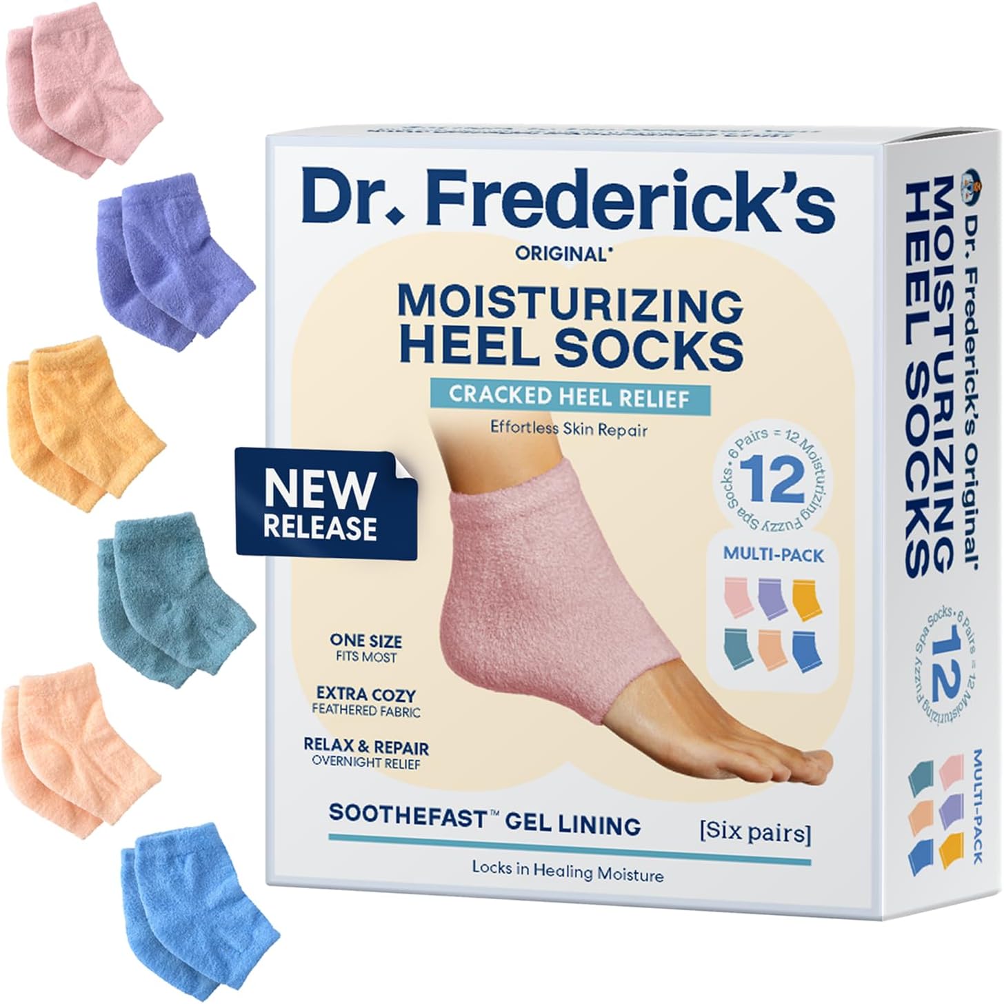 Moisturizing Fuzzy Heel Socks for Dry Cracked Heels Treatment