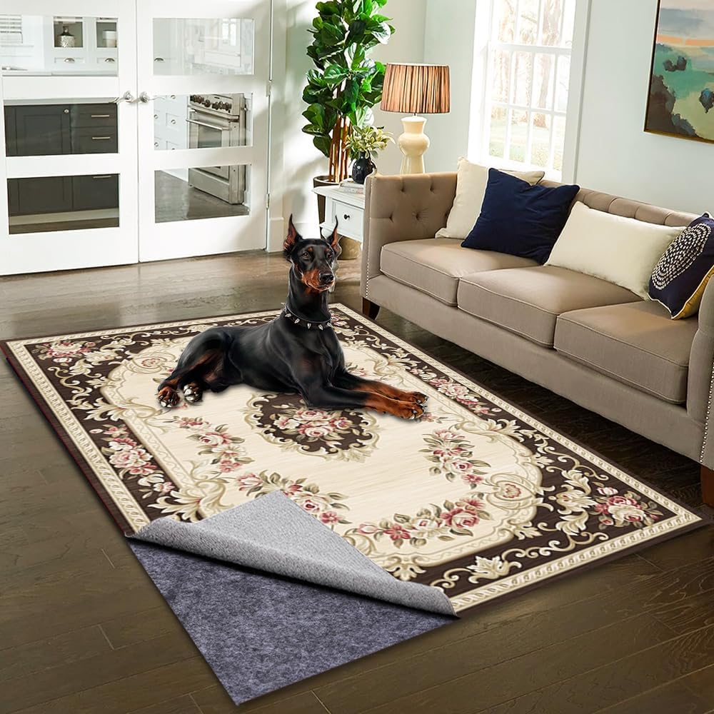 100% Waterproof Non-Slip Rug Pad 5x7 for All Floors Protection