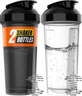 Leak-proof Protein Shaker Duo - 28oz, 2x Ball, Portable Mixers