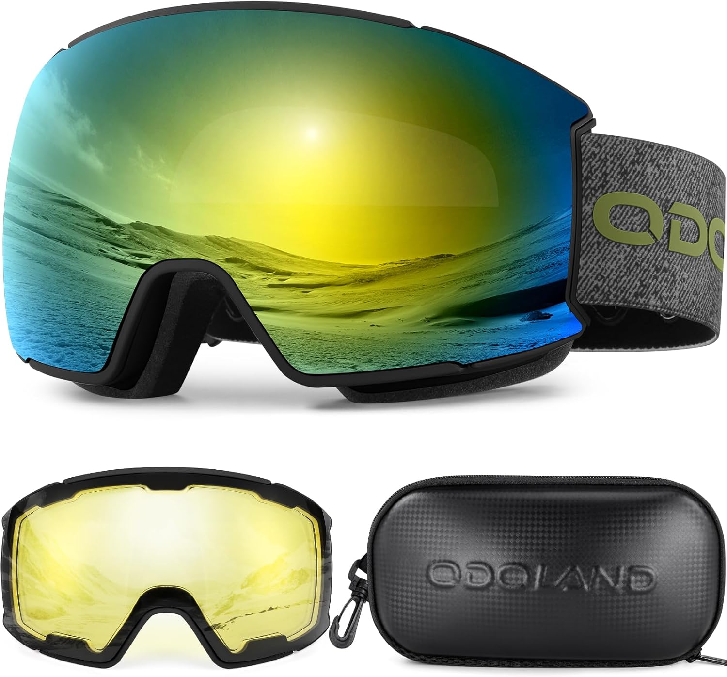 Magnetic Ski Goggles Set - Anti-Fog UV Protection
