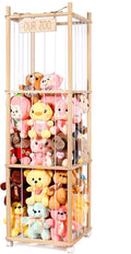 Stuffed Animal Storage & Organizer Wooden Zoo Tower - Tall Plush