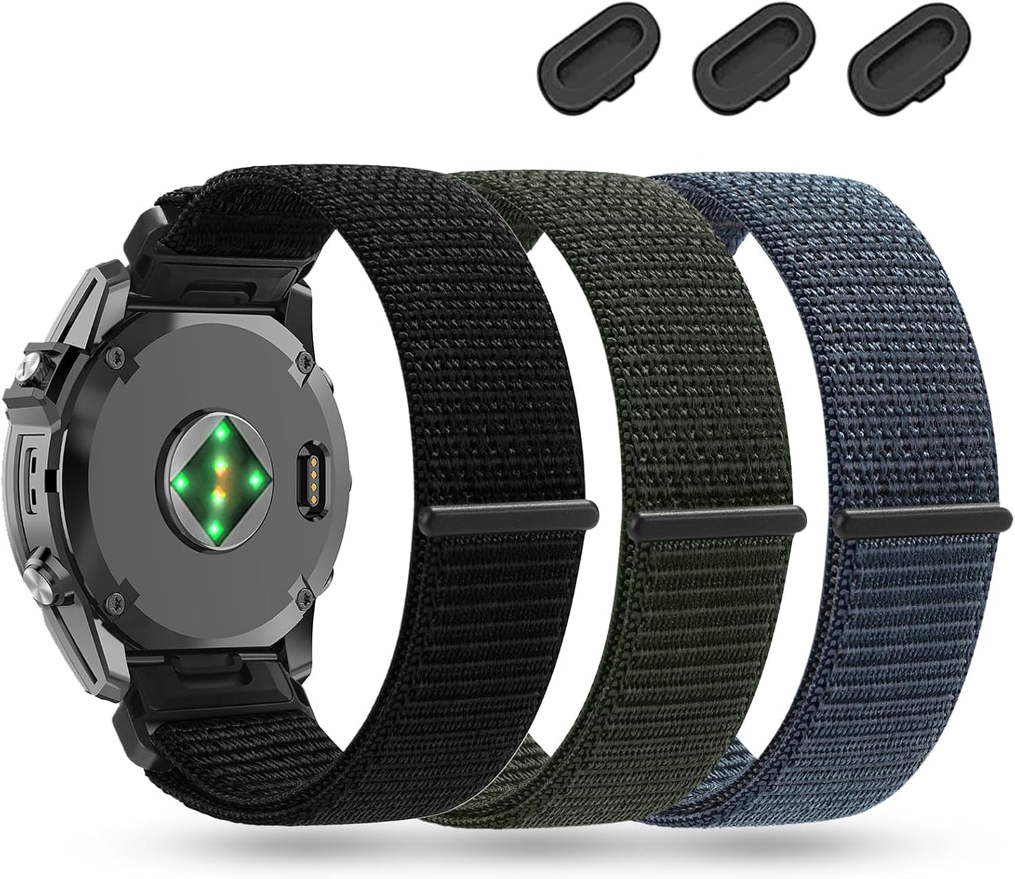 26mm Nylon Elastic Braided Watchband for Garmin Fenix 8 Series