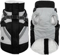 Small Dog Coat Harness with D Ring - Warm Zip Fleece Lined