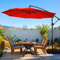 10ft Patio Umbrella with Base Included - Offset Cantilever with Crank