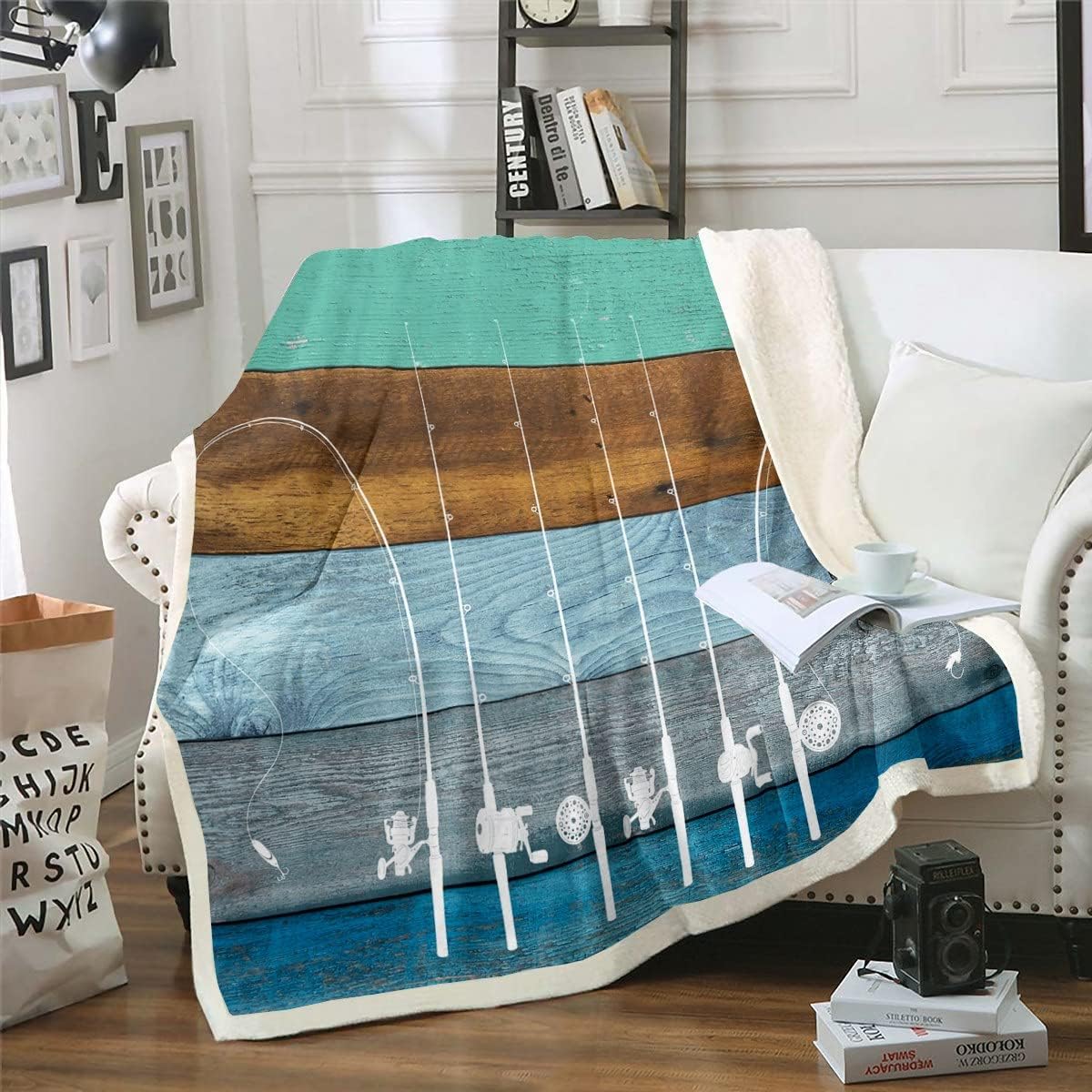 Fishing Throw Blanket | Cozy Gift for Fishermen