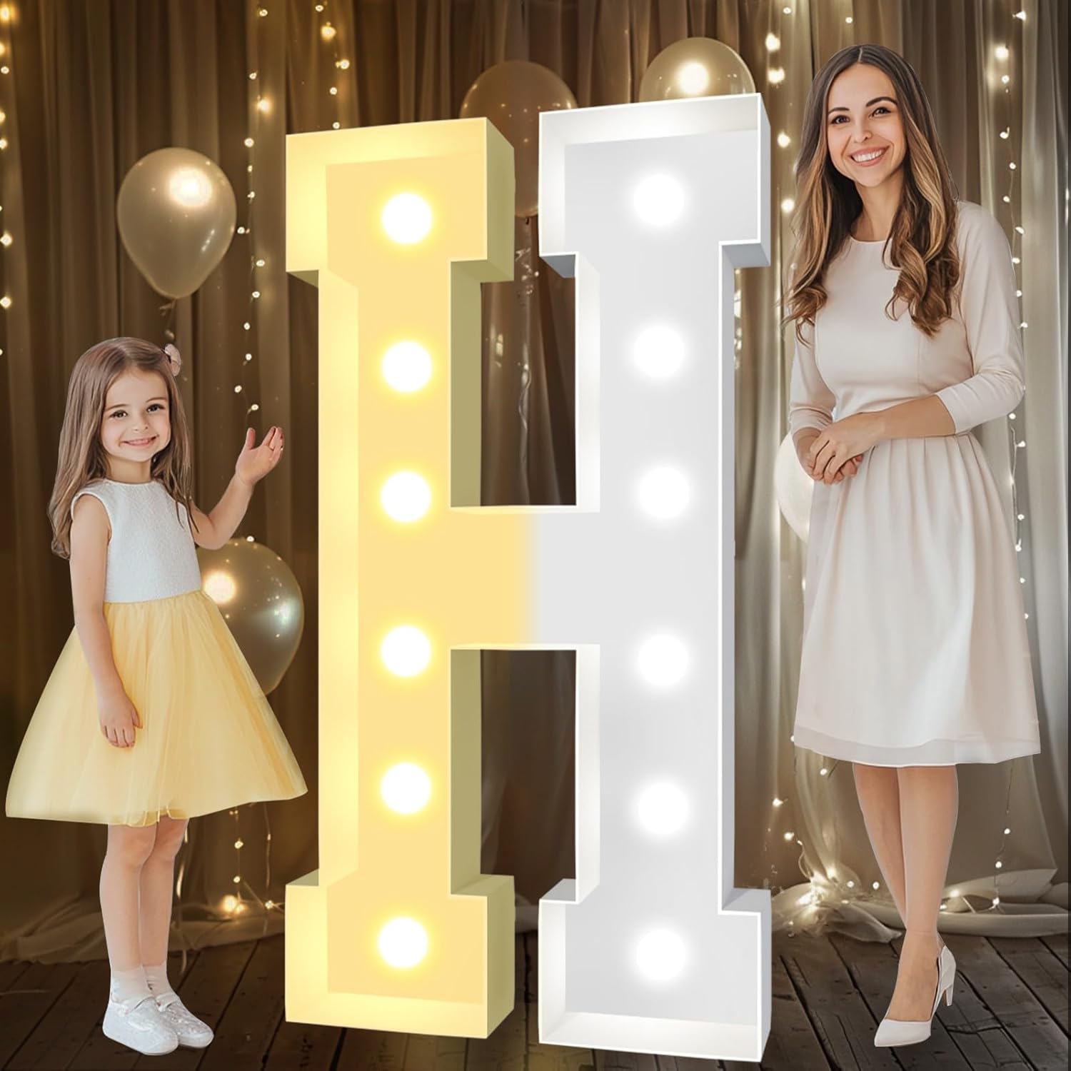 Giant 4 FT Light Up Marquee Letters for Party Decorations