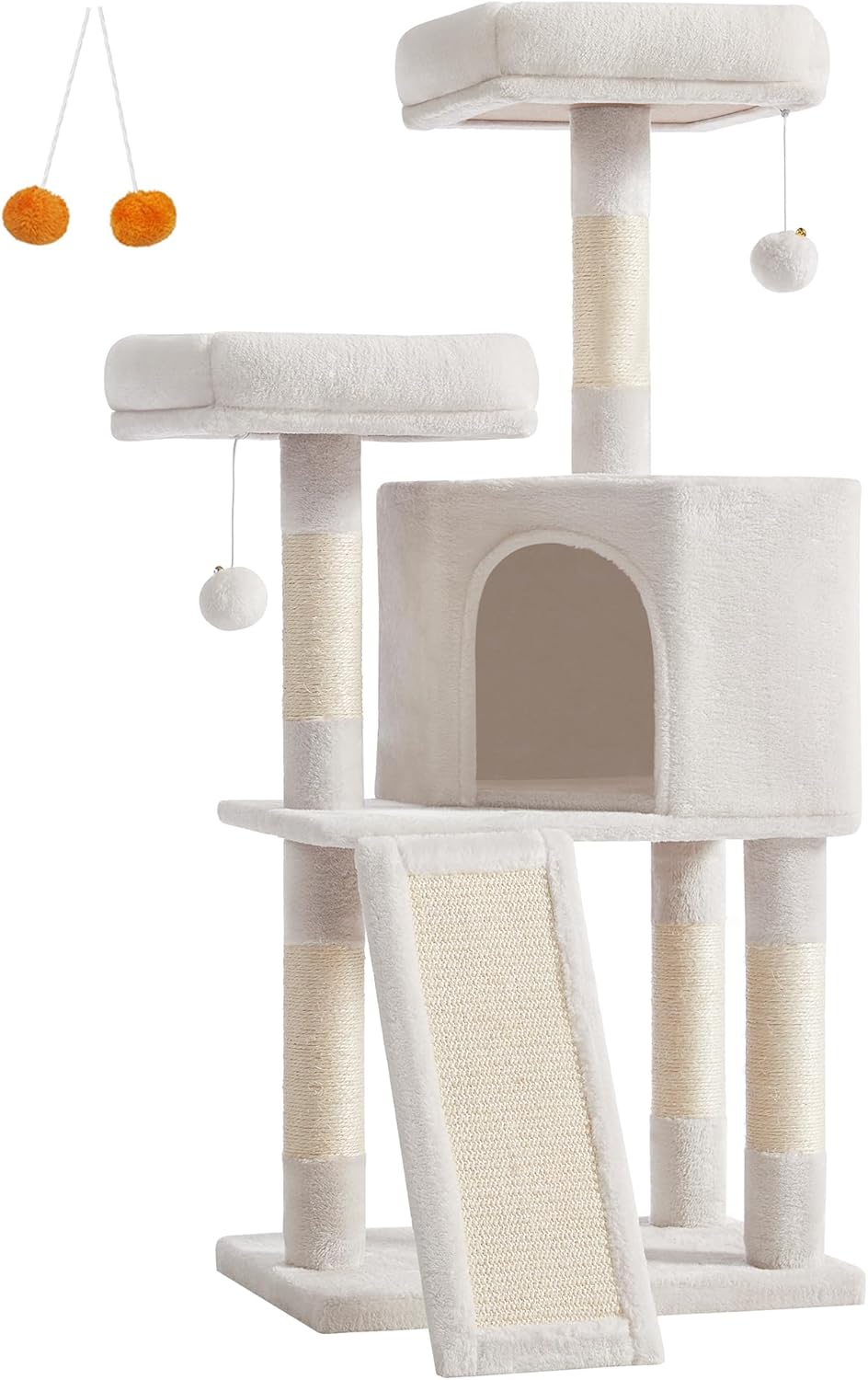 Feandrea Cat Tower for Indoor Cats with Spacious Cat Cave