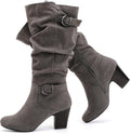 Fashionable Women's Slouchy Knee High Boots with Chunky Style