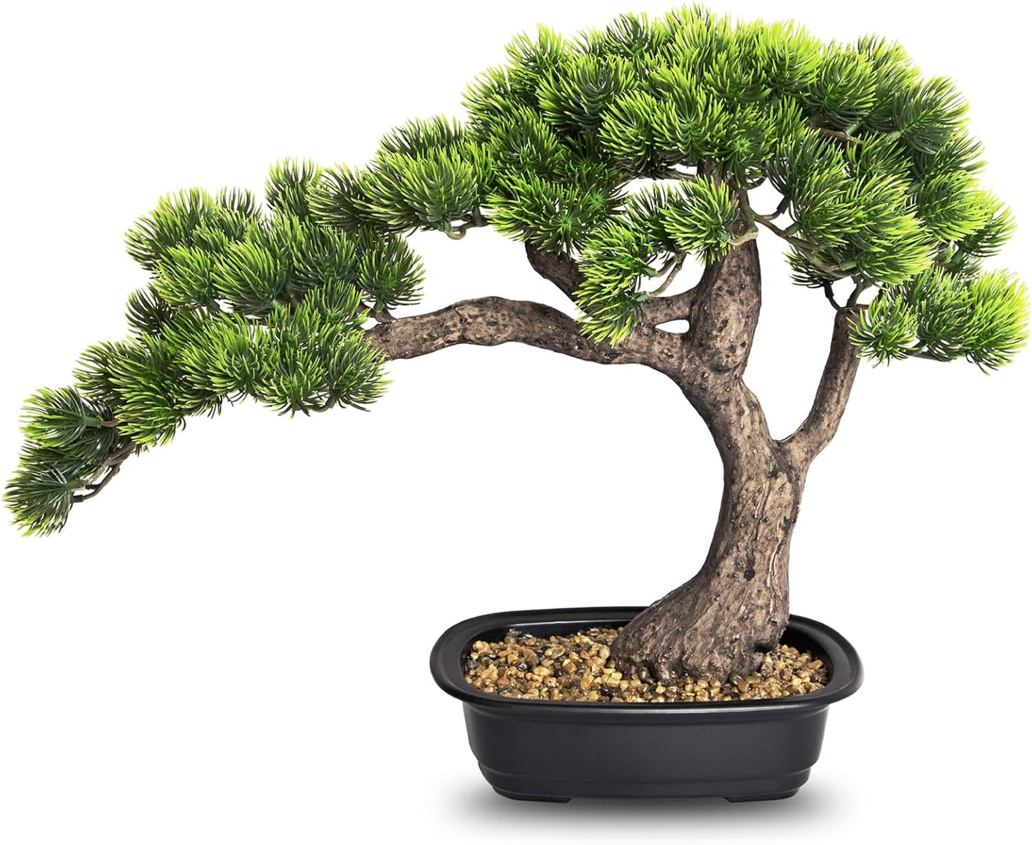 Artificial Bonsai Tree for Home Office Decor - 15 inch Pine