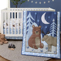 Peanutshell 3 Piece Baby Crib Bedding Set for Boys - Woodland Moon
