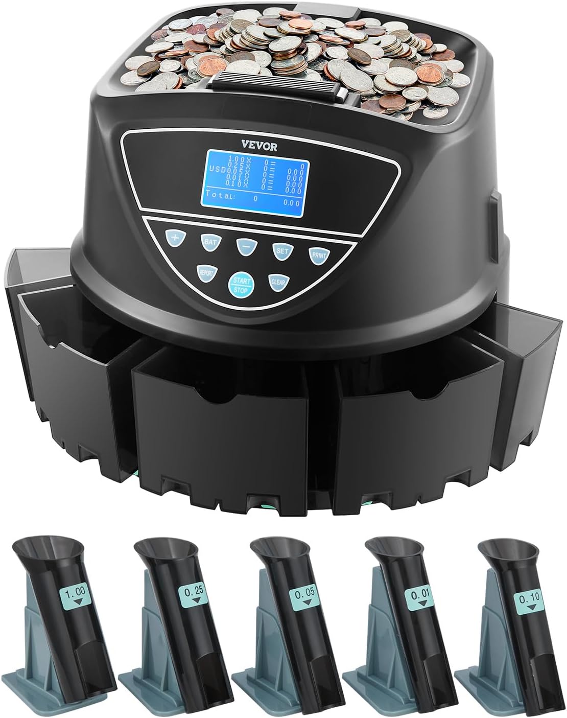 VEVOR Upgraded Coin Counter & Sorter for Efficient Coin Handling