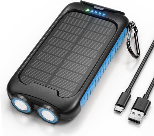 Nuynix 38800mAh Solar Power Bank: Fast Charging & Waterproof