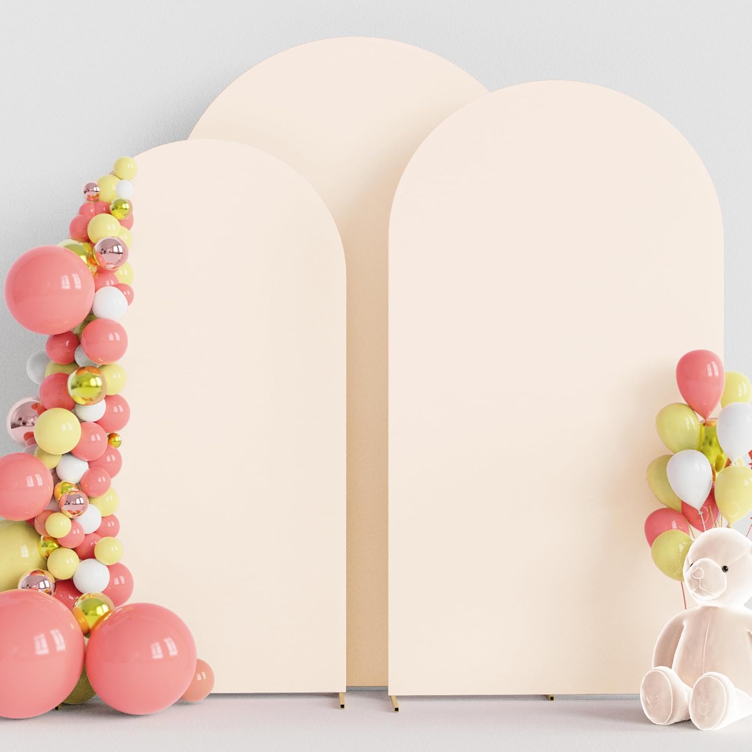 Wokceer Wedding Arch Backdrop Cover Set of 3 for Events