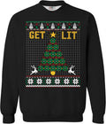 Men's Fleece-Lined Christmas Sweatshirt Ugly Xmas Crewneck - Cozy Fit