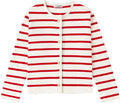 Women's Striped Cardigan Sweater Trendy Long Sleeve Button Down