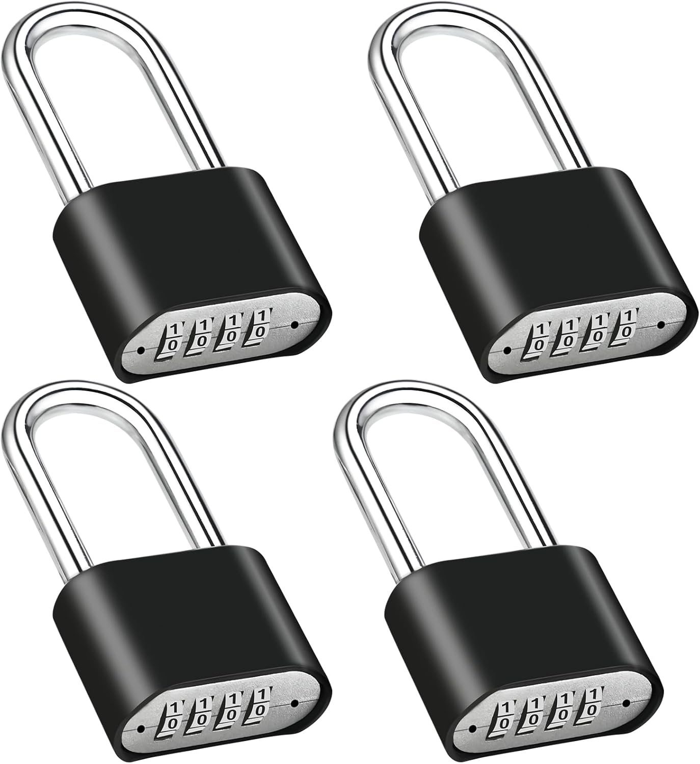 4pcs Heavy Duty 4-Digit Combination Lock for Outdoor Use