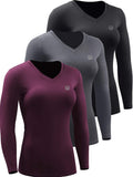 NELEUS Women's 3 Pack Compression Long Sleeve T Shirt