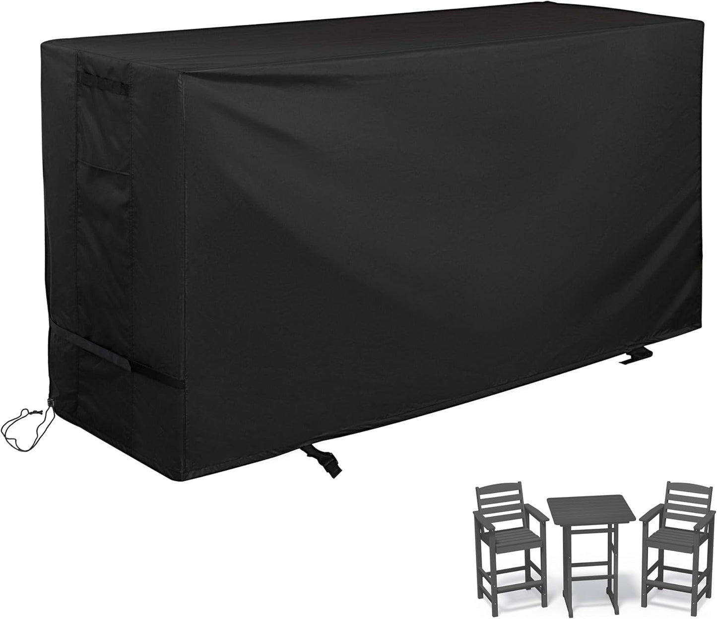 Bar Height Patio Set Cover for Outdoor Pub Table and Chairs