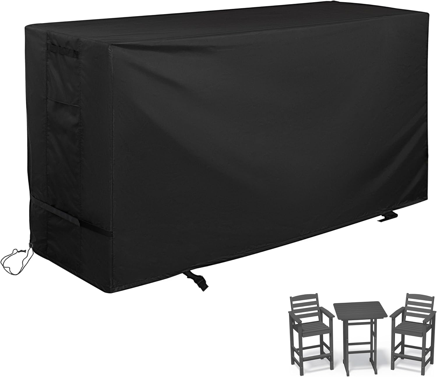 Bar Height Patio Set Cover for Outdoor Pub Table and Chairs