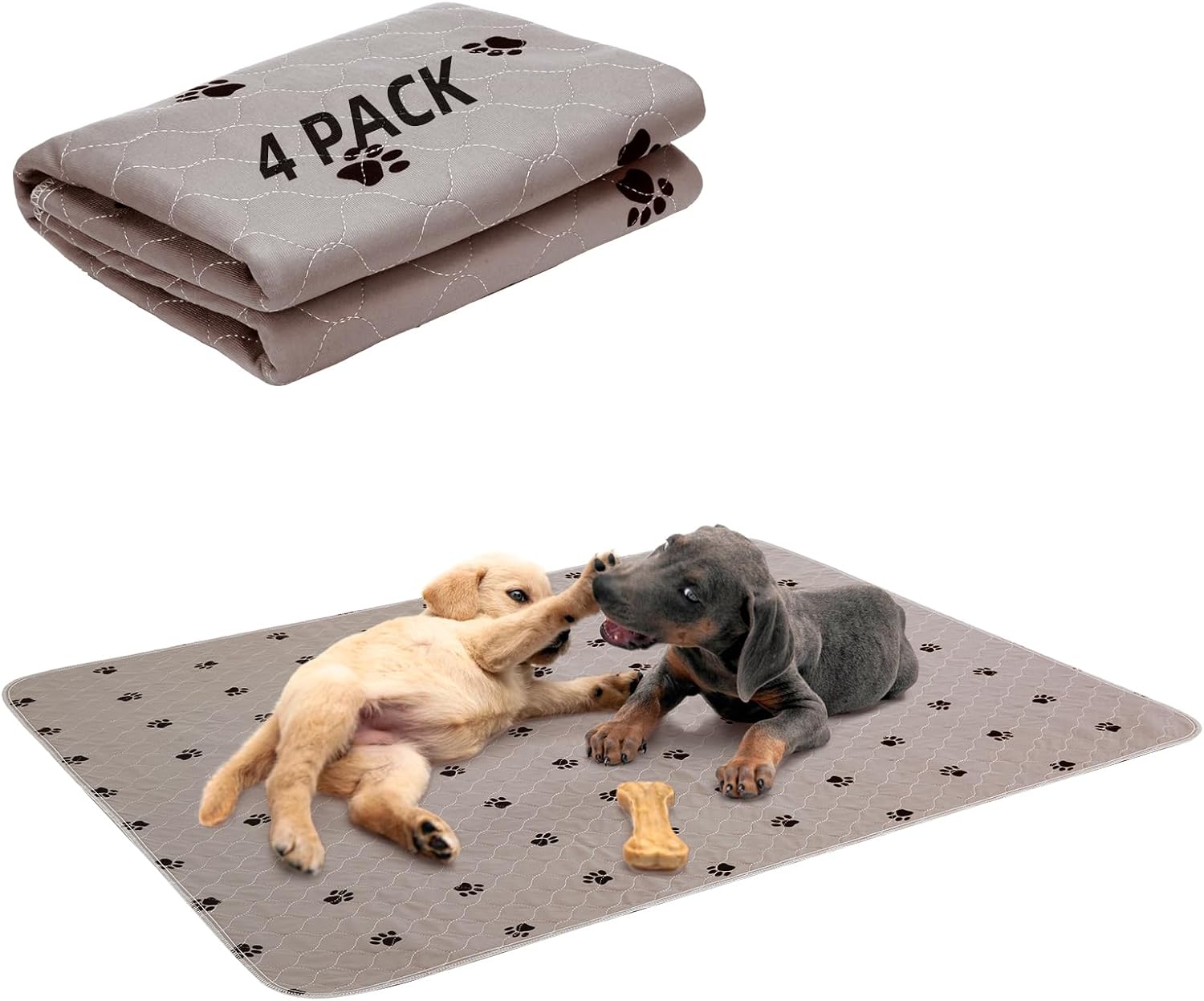 PUPTECK Washable Pee Pads for Dogs - Fast Absorption & Non-Slip