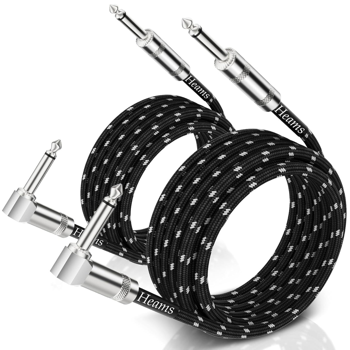 Premium 10 FT Guitar Cable - Noise Free & Durable - 2 Pack