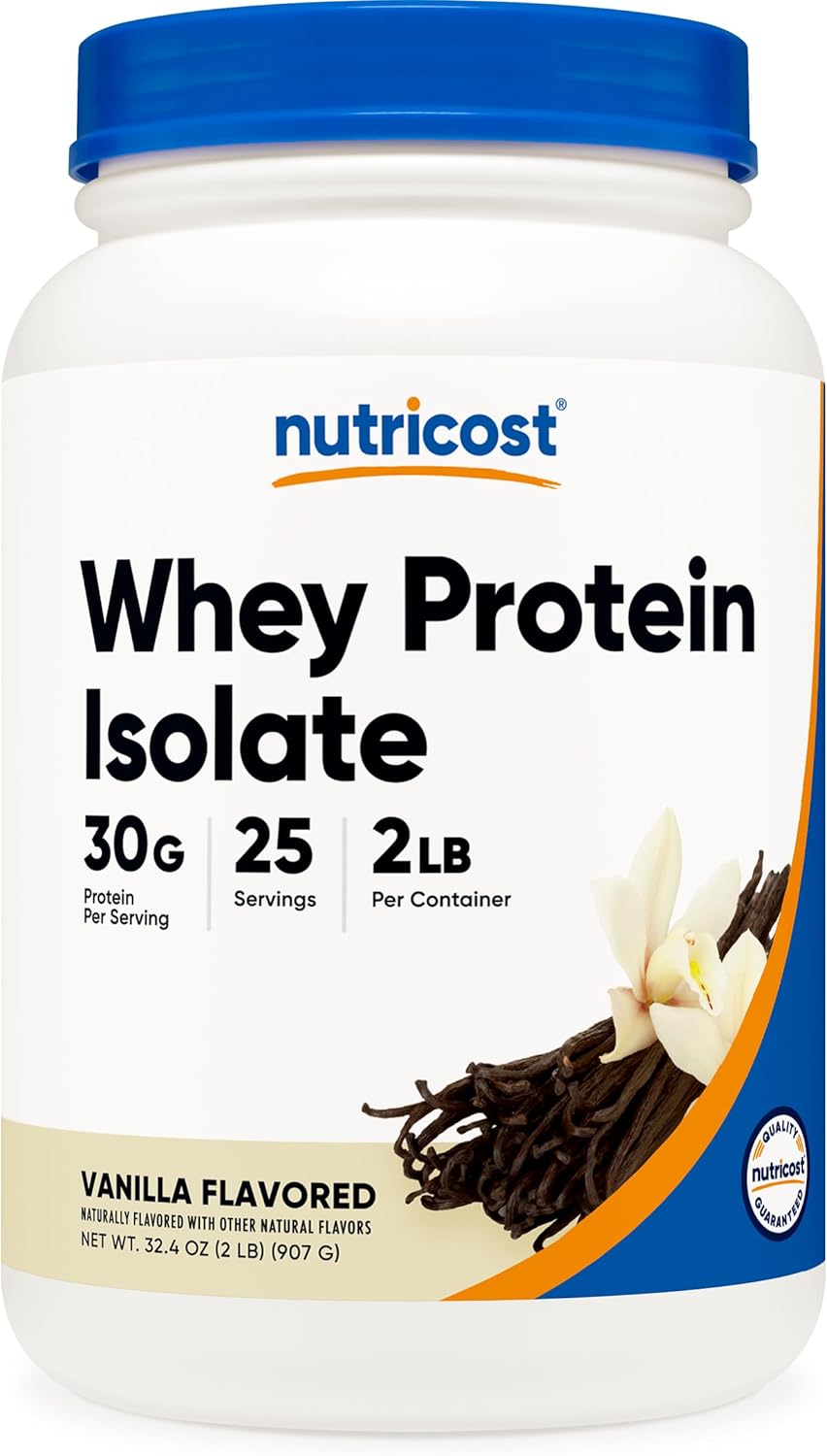 Nutricost Whey Protein Isolate Powder - Delicious Vanilla Flavor