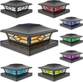 Solar Post Cap Light RGB Color Changing - 8Pack Solar Fence Cap