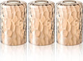 Amber Hammered Glass Shade Replacements for Pendant Lights - 3 Pack