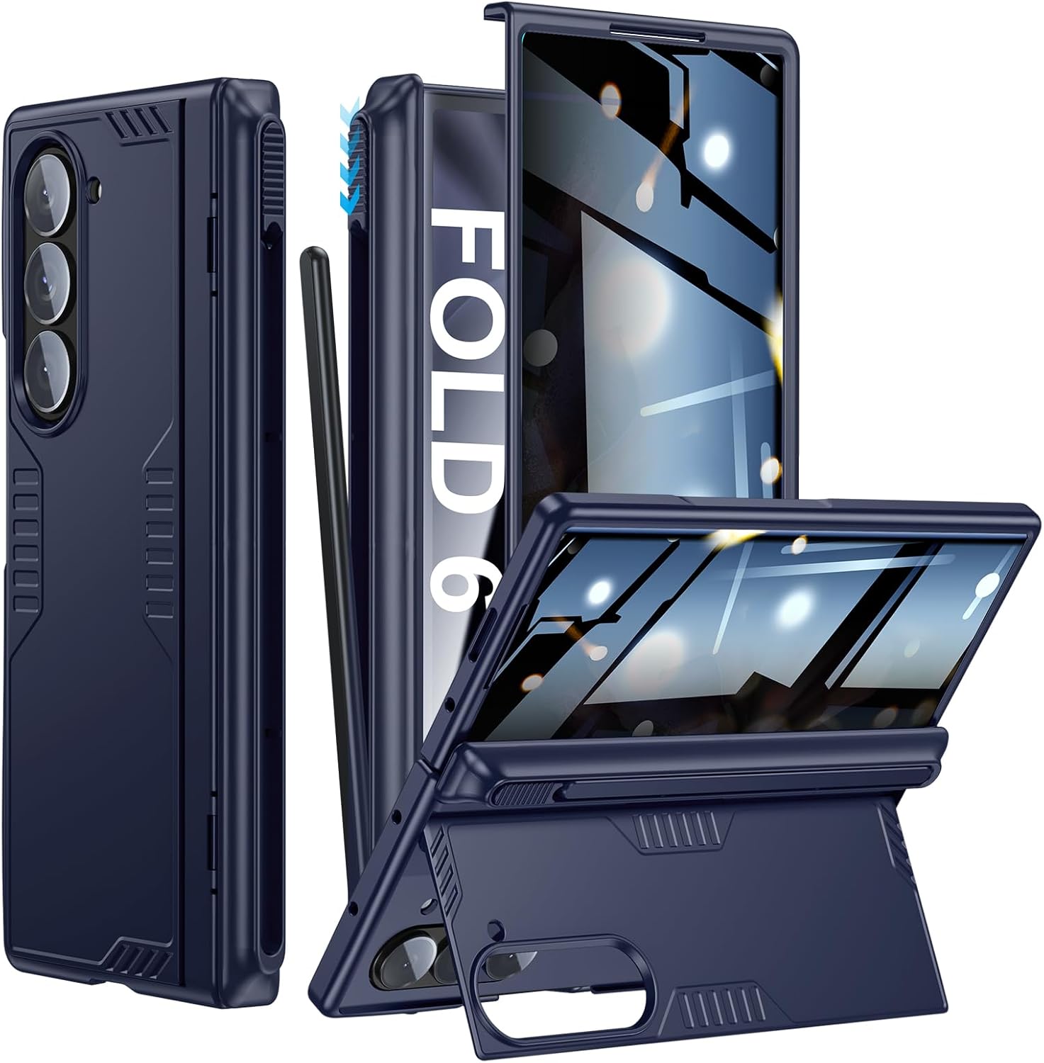 Samsung Galaxy Z Fold 6 Pen Case with Privacy Screen Protector