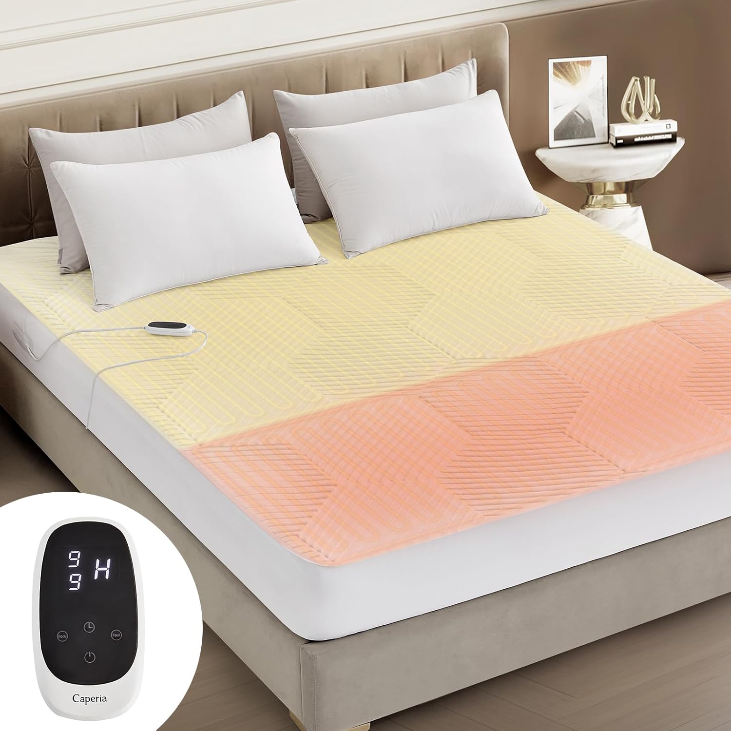 Multizone Waterproof Heated Mattress Pad for Cozy Sleep