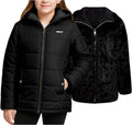 DKNY Reversible Girls Winter Coat - Heavyweight Quilted