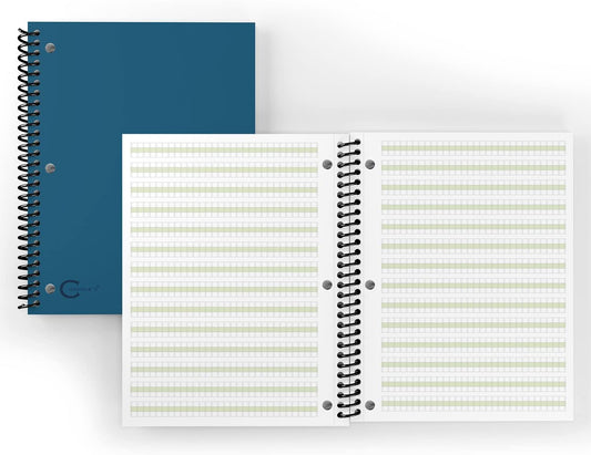 Channie's Youth Improvement Journal, Handwriting Practice, Blue