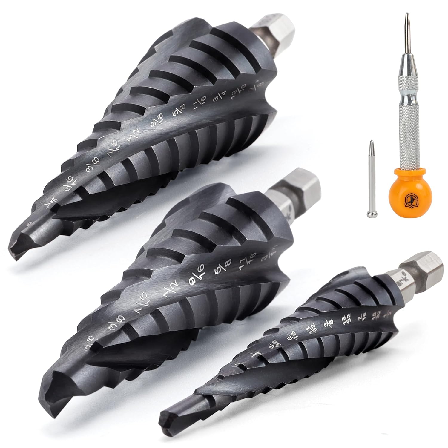 MulWark M35 Cobalt Step Drill Bit Set for Precision Drilling