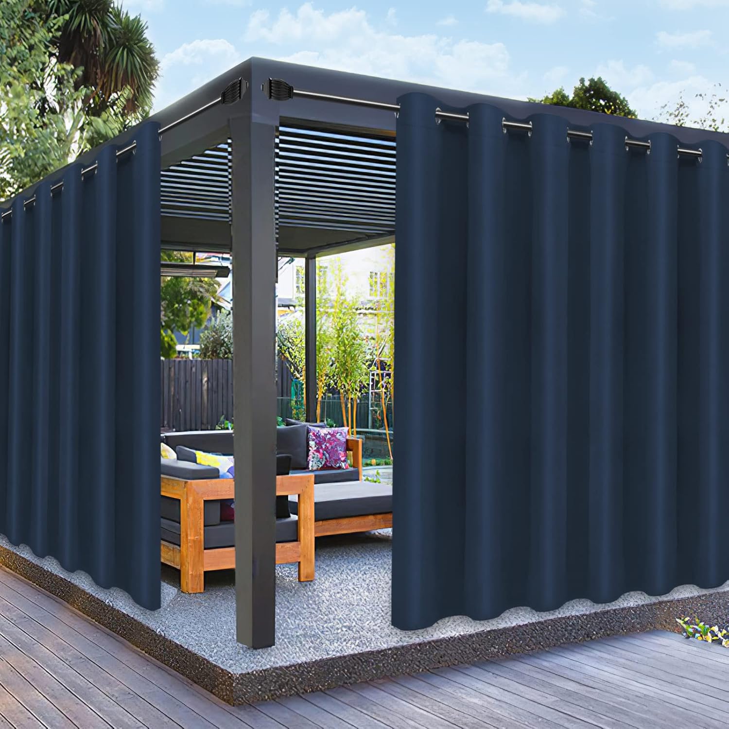 PureFit Outdoor Curtains for Patio Waterproof and UV Resistant