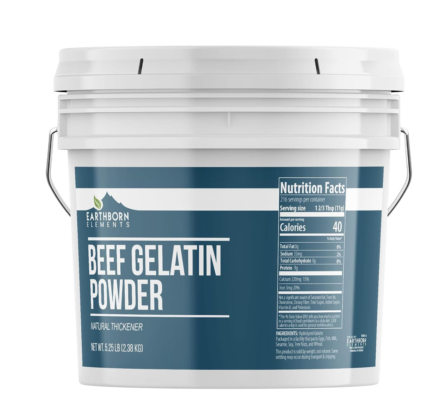 Earthborn Elements Beef Gelatin Powder for Home Cooking Thickening