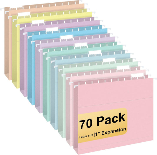 Hanging File Folders 70 Pack for Home and Office Organization
